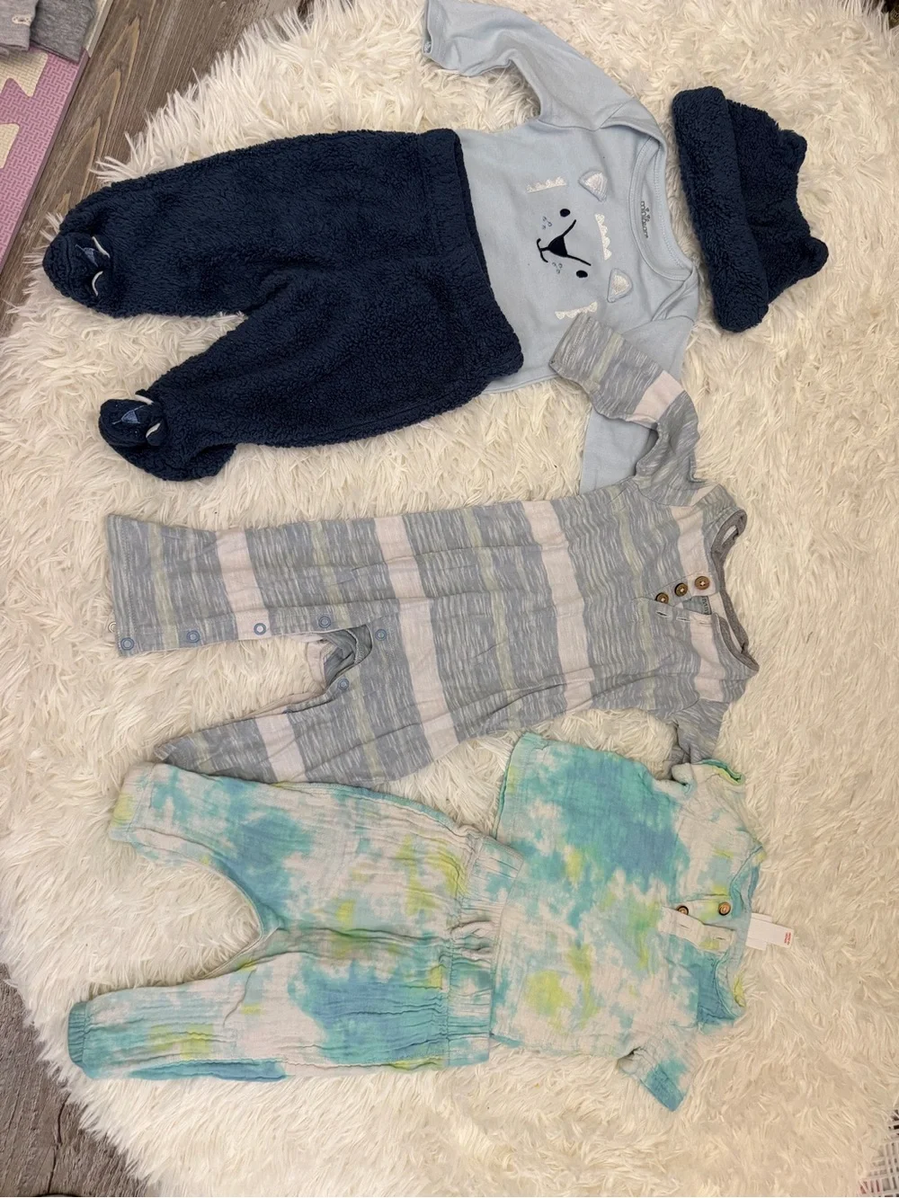 Mixed Baby Onesies and Rompers Bundle - Multicolor